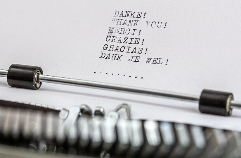 words for world translation on typewriter